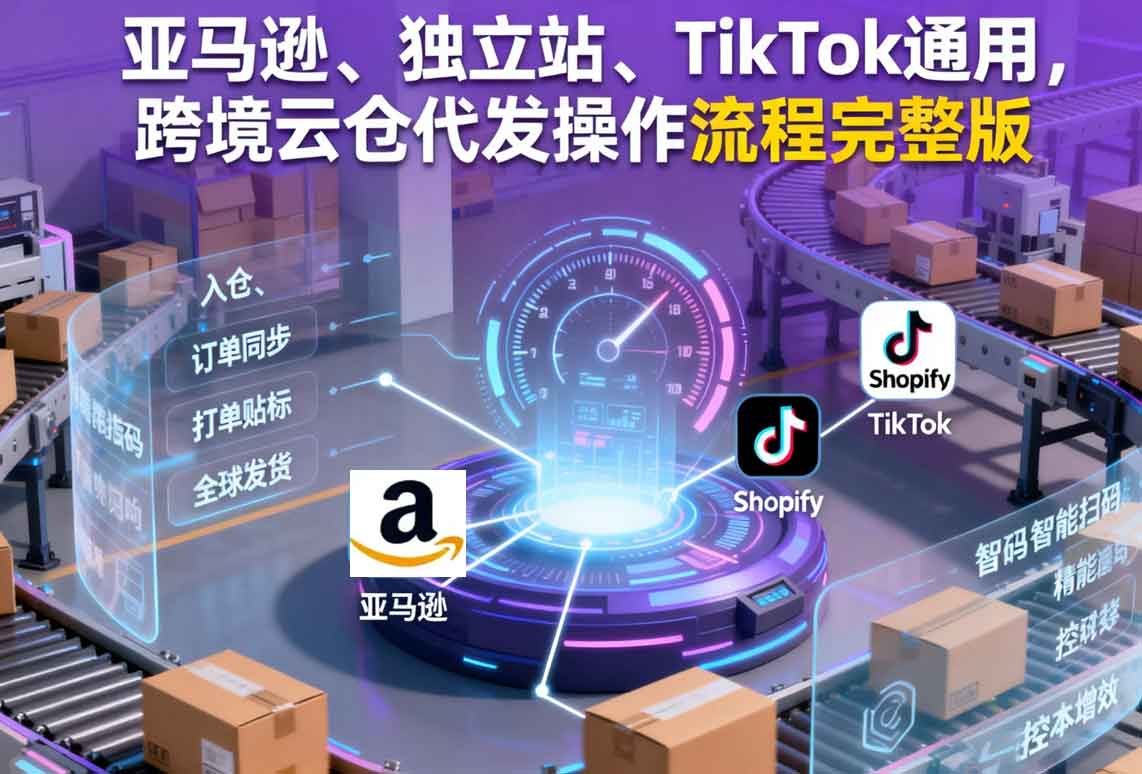 亞馬遜、獨立站、TikTok通用，跨境云倉代發操作流程完整版